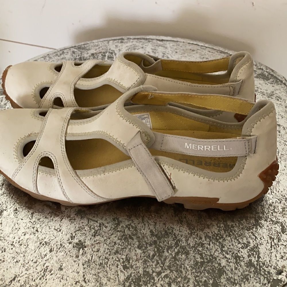 Merrell | Lt Gray Abyss Kangaroo Leather Shoes - Picture 5 of 7
